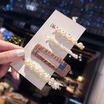 3/4/5pcs/Set Women Girls Elegant Full Pearls Geometric Hair Clips Sweet Hair Ornament Hairpin Barrette Headband Hair Accessories
