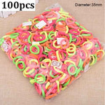 50/100Pcs Diameter 35MM High Elastic Hair Bands for Women Girls Hairband Ponytail Holder Rubber Scrunchies Hair Accessories