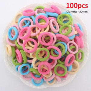 50/100Pcs Diameter 35MM High Elastic Hair Bands for Women Girls Hairband Ponytail Holder Rubber Scrunchies Hair Accessories