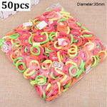 50/100Pcs Diameter 35MM High Elastic Hair Bands for Women Girls Hairband Ponytail Holder Rubber Scrunchies Hair Accessories