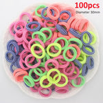 50/100Pcs Diameter 35MM High Elastic Hair Bands for Women Girls Hairband Ponytail Holder Rubber Scrunchies Hair Accessories