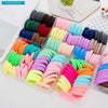 50/100Pcs Diameter 35MM High Elastic Hair Bands for Women Girls Hairband Ponytail Holder Rubber Scrunchies Hair Accessories