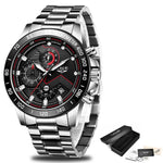 Relogio Masculino 2020 New Watches Men Luxury Brand LIGE Chronograph Men Sports Watches Waterproof Full Steel Quartz Men's Watch