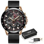 Relogio Masculino 2020 New Watches Men Luxury Brand LIGE Chronograph Men Sports Watches Waterproof Full Steel Quartz Men's Watch