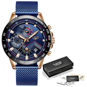 Relogio Masculino 2020 New Watches Men Luxury Brand LIGE Chronograph Men Sports Watches Waterproof Full Steel Quartz Men's Watch