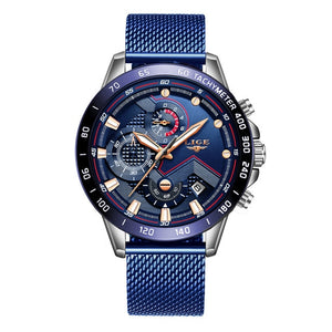 Relogio Masculino 2020 New Watches Men Luxury Brand LIGE Chronograph Men Sports Watches Waterproof Full Steel Quartz Men's Watch