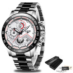 Relogio Masculino 2020 New Watches Men Luxury Brand LIGE Chronograph Men Sports Watches Waterproof Full Steel Quartz Men's Watch